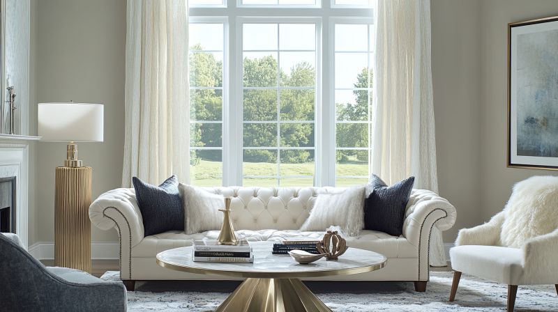 Elegant Casement Windows in a Living Room